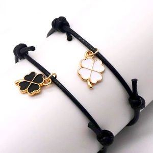 💜2/$15 Four Leaf Clovers Couple Matching Bracelets